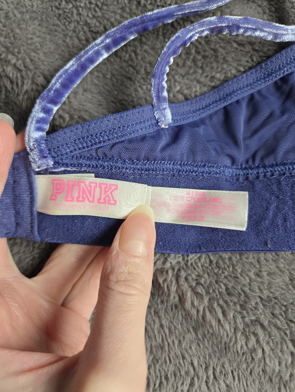 💫3 for 15$💫 Blue Velvet Bralette - Picture 3 of 6